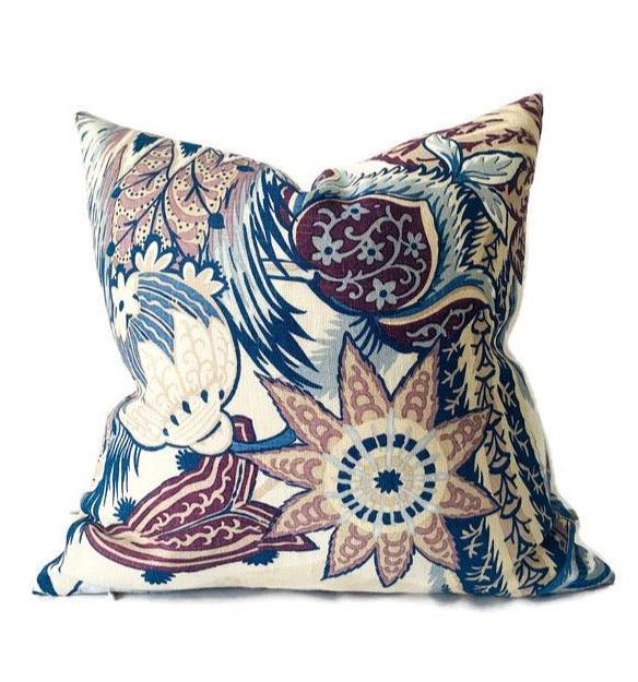 Dekowe Schumacher Zanzibar Pillow Cover In Hyacinth