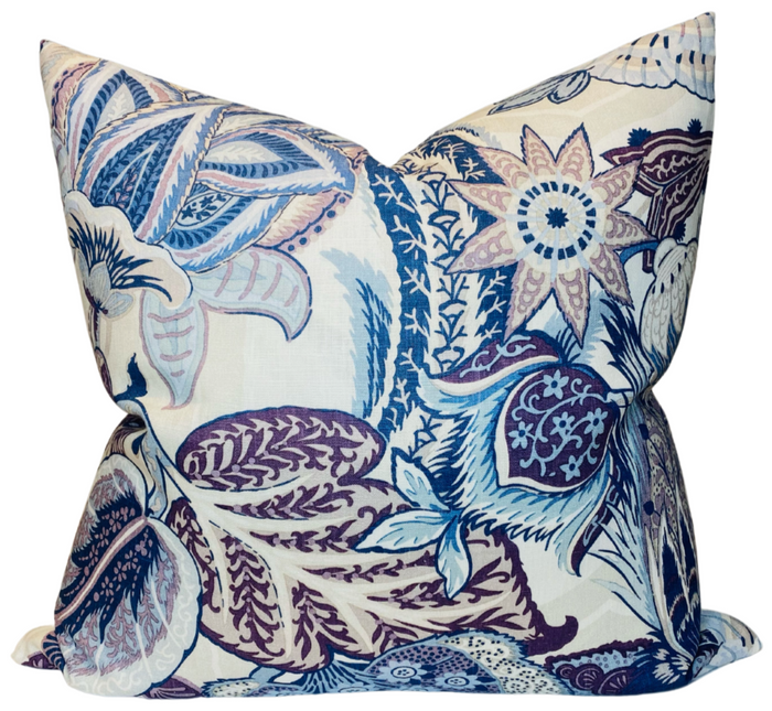 dekowe Schumacher Zanzibar Pillow Cover in Hyacinth