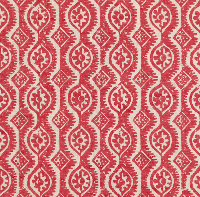 dekowe Small Damask Pillow Cover in Red Peggy Angus Textiles