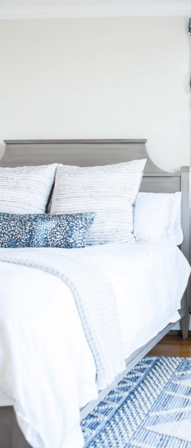 Dekowe Speckled Pillow Cover In Navy Blue Rebecca Atwood Textiles