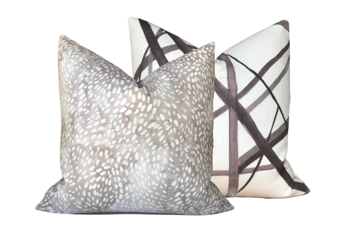 Dekowe Speckled Pillow Cover In Taupe Rebecca Atwood Textiles