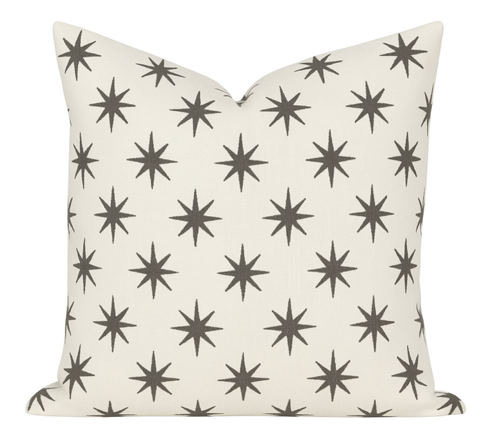 dekowe Starstruck Pillow Cover in Charcoal Peter Dunham Textiles