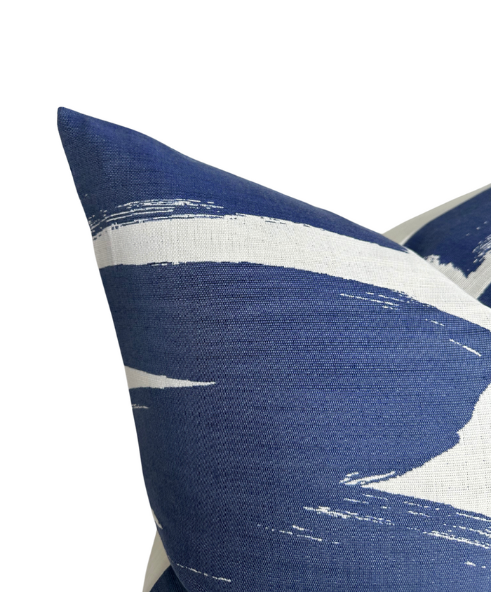 Dekowe Swish Pillow Cover In Blue Indoor Outdoor Pillow