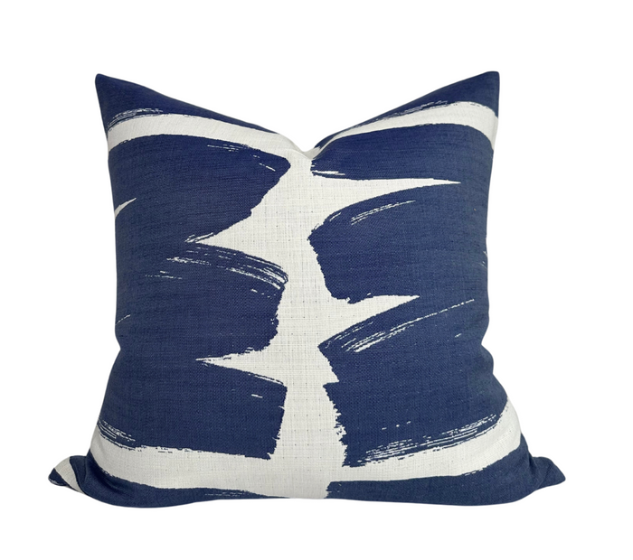 dekowe Swish Pillow Cover in Blue Indoor Outdoor Pillow