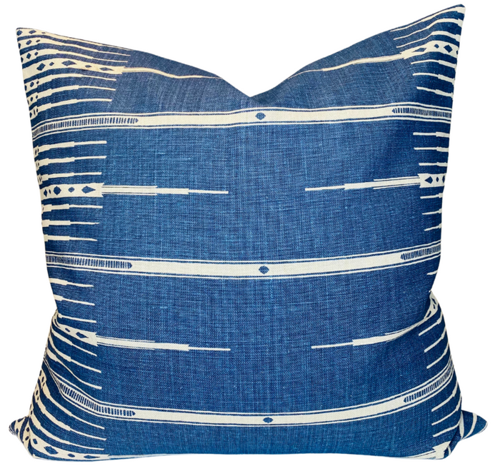 dekowe Tangiers Pillow Cover in Indigo Peter Dunham Textiles