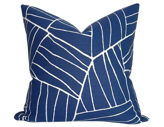 dekowe Thibaut Jordan Woven Pillow Cover in Royal Blue