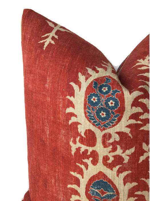 Dekowe Tribal Pillow Cover In Flame Red Carlton V Textiles
