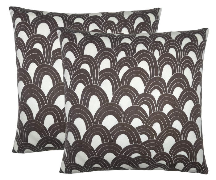 Dekowe Trina Turk Outdoor Arches Pillow Cover In Java