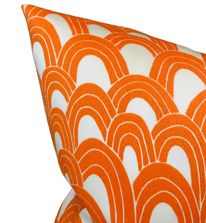 Dekowe Trina Turk Outdoor Arches Pillow Cover In Orange