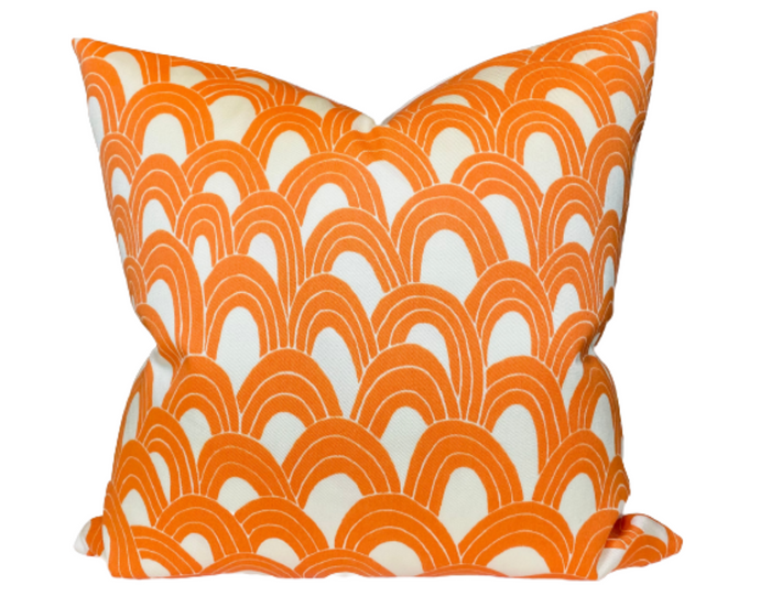 dekowe Trina Turk Outdoor Arches Pillow Cover in Orange