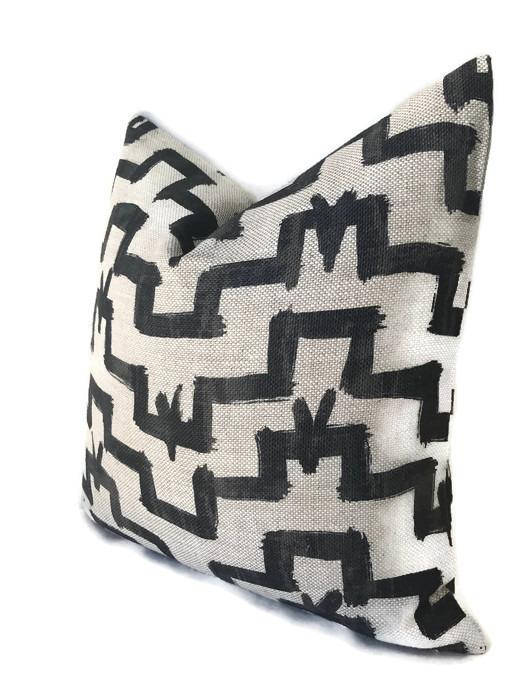 Dekowe Tulah Pillow Cover In Black Designer Pillows