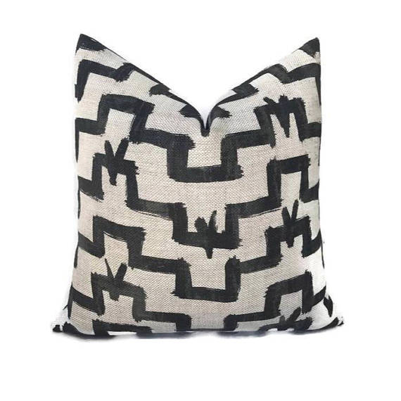 dekowe Tulah Pillow Cover in Black Designer Pillows