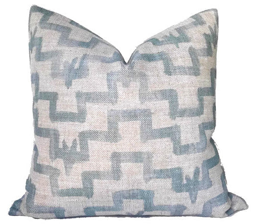 dekowe Tulah Pillow Cover in Slate - Light Blue Designer Pillows