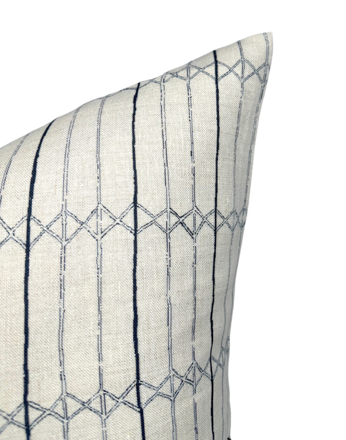 Dekowe Twine Pillow Cover In Indigo Blue McLaurin + Piercy Textiles