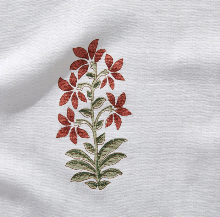 Dekowe Udaipur Pillow Cover In Red Peter Dunham Textiles