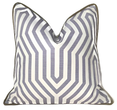 dekowe Vanderbilt Pillow Cover in Lavender Schumacher Textiles