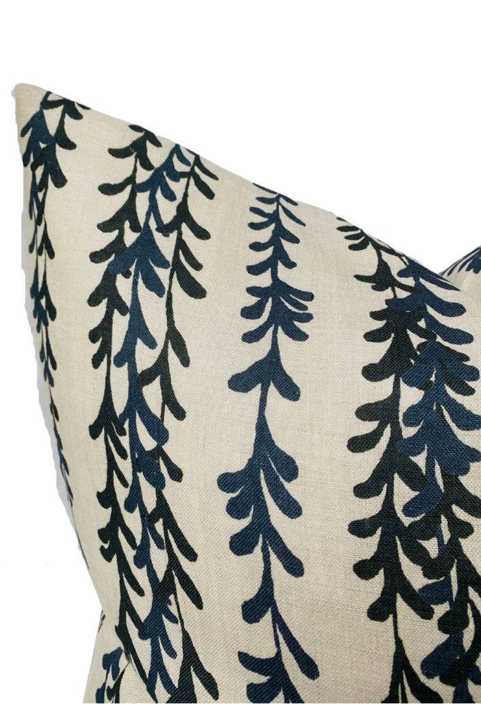 Dekowe Weeping Willow Pillow Cover In Indigo McLaurin + Piercy Textiles