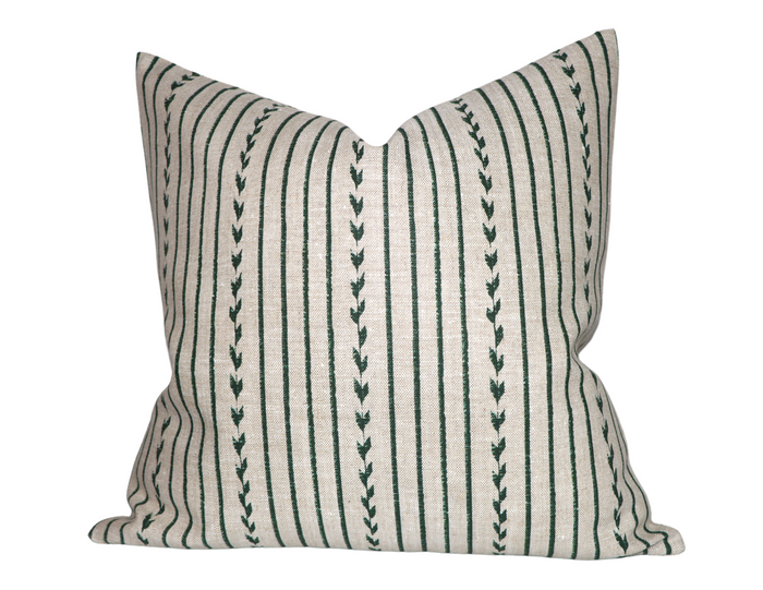 dekowe Yucatan Stripe Pillow Cover in Jade McLaurin + Piercy Textiles
