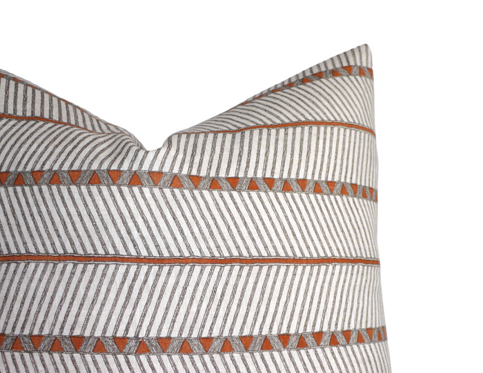 Dekowe Zanzibar Pillow Cover In Rust Walter G Pillows Decorative Throw Pillows