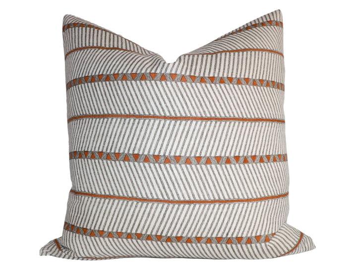 dekowe Zanzibar Pillow Cover in Rust Walter G Pillows Decorative Throw Pillows