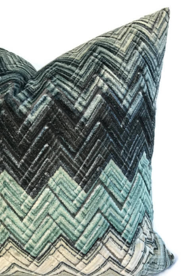Dekowe Zenith Velvet Pillow Cover In Jasper Black Edition Textiles