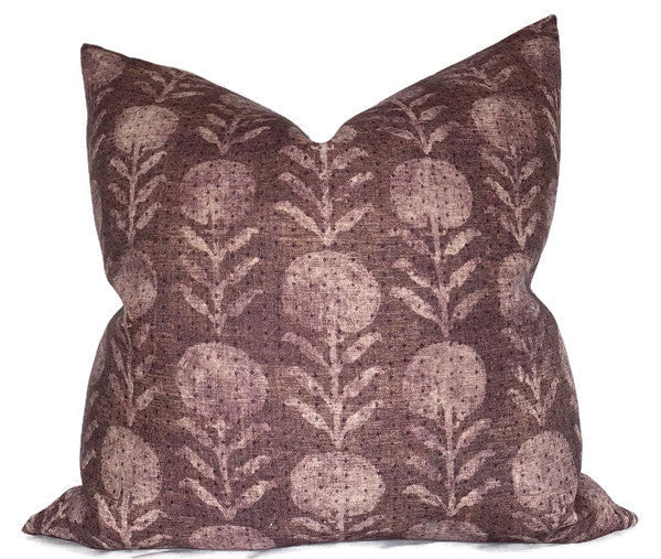 dekowe Zinnia Pillow Cover in Berry McLaurin + Piercy Textiles
