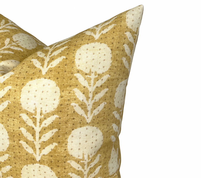 Dekowe Zinnia Pillow Cover In Goldenrod McLaurin + Piercy Textiles