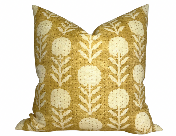 dekowe Zinnia Pillow Cover in Goldenrod McLaurin + Piercy Textiles