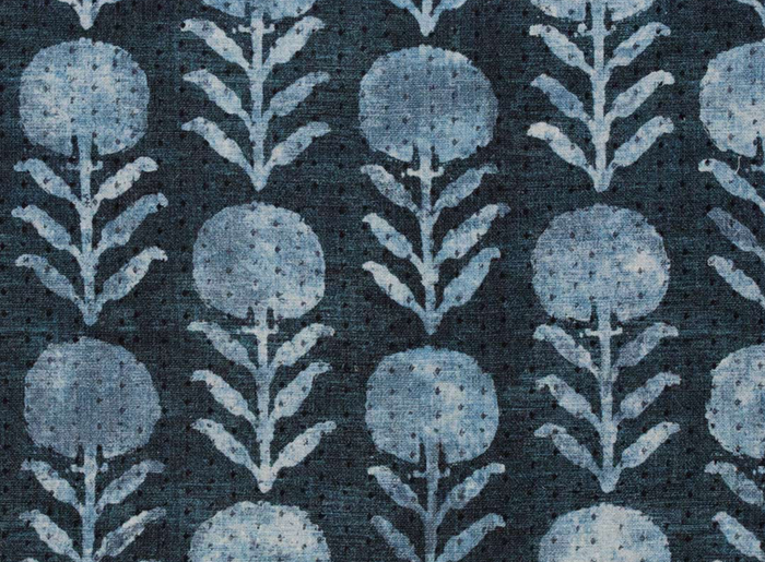 Dekowe Zinnia Pillow Cover In Indigo Blue McLaurin + Piercy Textiles