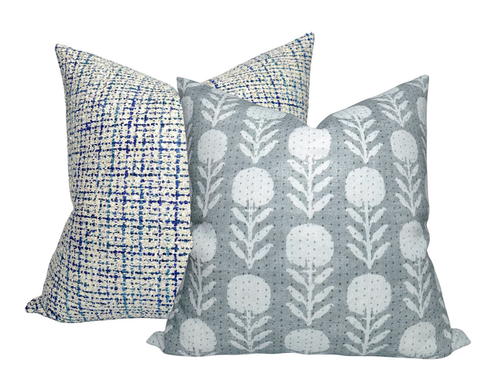 Dekowe Zinnia Pillow Cover In Mineral McLaurin + Piercy Textiles