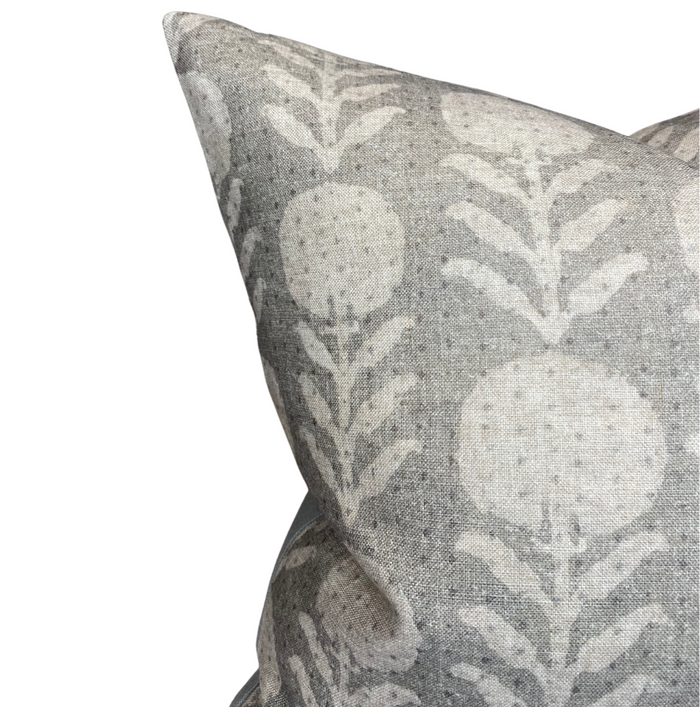 Dekowe Zinnia Pillow Cover In Sand Grey McLaurin + Piercy Textiles