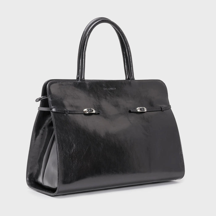 del carlo ALIDA - Shoulder bag in black leather - DEL CARLO