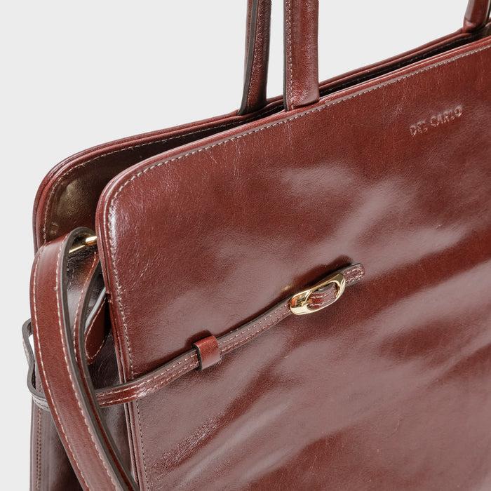 Del Carlo ALIDA - Shoulder Bag In Brown Leather - DEL CARLO