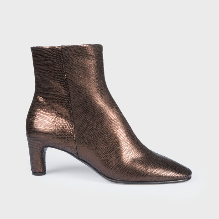 del carlo AREN 11020 - Bronze leather ankle boots - Del Carlo