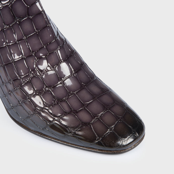 Del Carlo AREN 11020 - Grey Leather Ankle Boots - Del Carlo