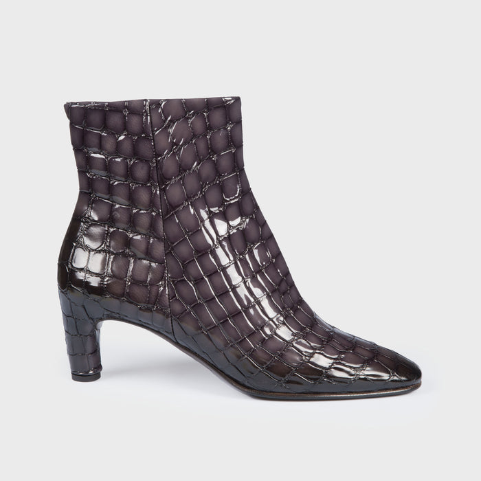 del carlo AREN 11020 - Grey leather ankle boots - Del Carlo