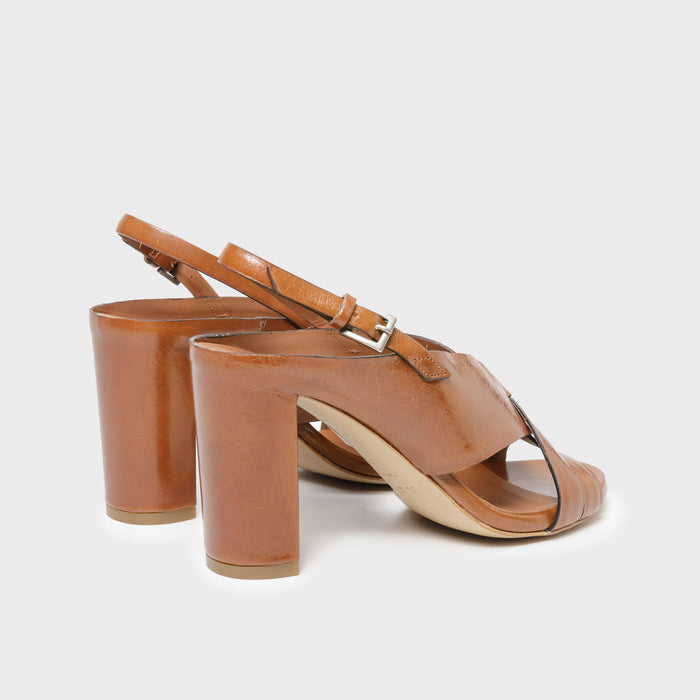 Del Carlo ATENE 11921 - High Heeld Sandals In Leather With Strap - Del Carlo