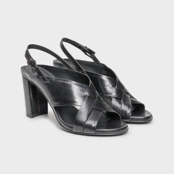 Del Carlo ATENE 11921 - High Heeld Sandals In Leather With Strap - Del Carlo
