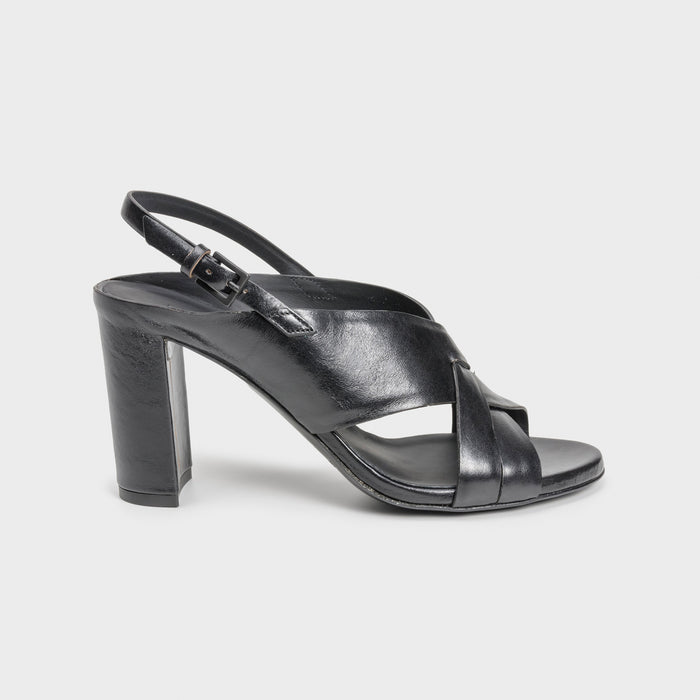 del carlo ATENE 11921 - High heeld sandals in leather with strap - Del Carlo