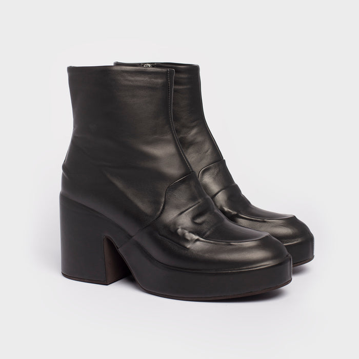 Del Carlo BERLINO 11427 - Black Leather Ankle Boots - Del Carlo