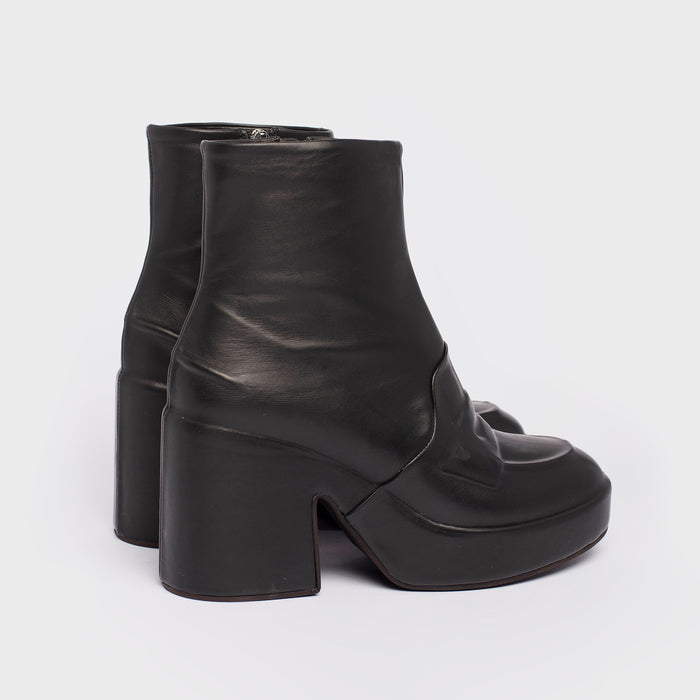 Del Carlo BERLINO 11427 - Black Leather Ankle Boots - Del Carlo