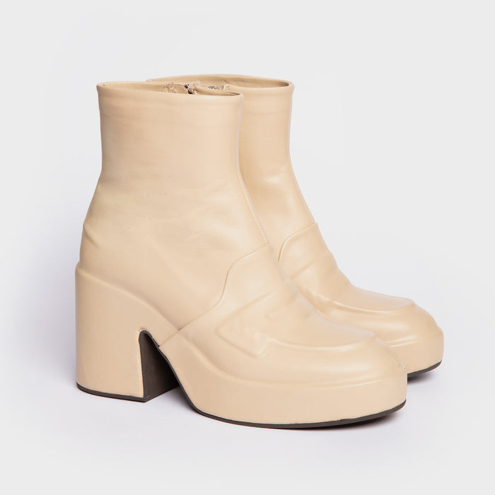 Del Carlo BERLINO 11427 - Sand Leather Ankle Boots - Del Carlo