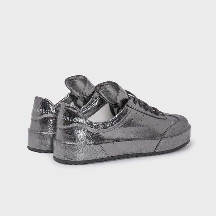 Del Carlo BLADE 11833 - Silver Leather Sneakers - DEL CARLO
