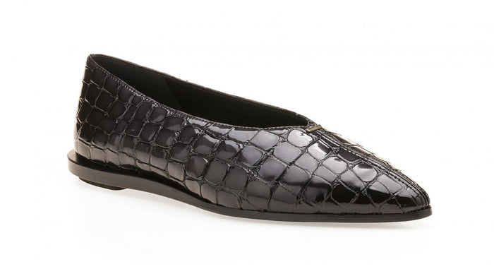 Del Carlo BOLLE 11003 - Grey Leather Flat Shoes - Del Carlo