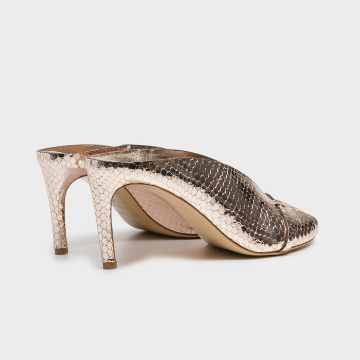 Del Carlo CANNES 11922 - High-heeled Peep Toe Mules With Strap - Del Carlo