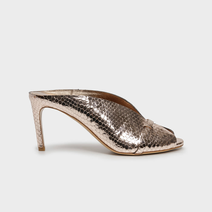 del carlo CANNES 11922 - High-heeled peep toe mules with strap - Del Carlo del carlo CANNES 11922 - High-heeled peep toe mules with strap - Del Carlo