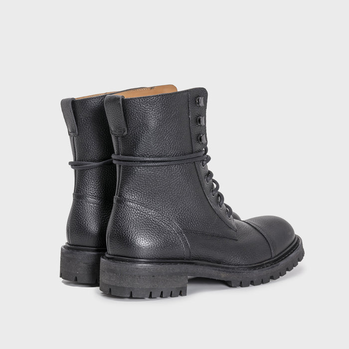 Del Carlo CORTINA 11601 - Black Leather Biker Boots - Del Carlo