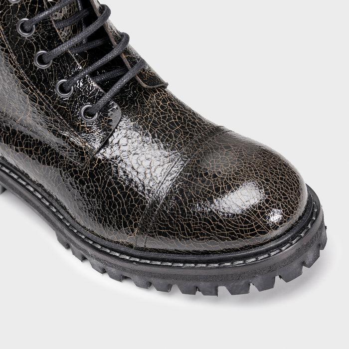 Del Carlo CORTINA 11601 - Black Leather Biker Boots - Del Carlo