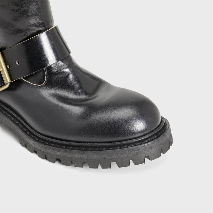 Del Carlo CORTINA 11810 - Boots In Black Leather With Buckles - DEL CARLO