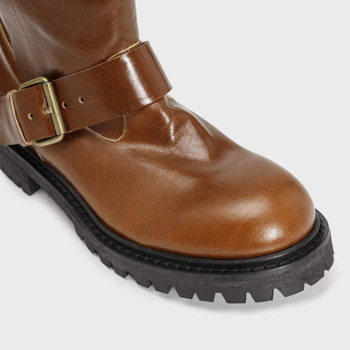 Del Carlo CORTINA 11811 - Boots In Tan Leather With Buckles - DEL CARLO